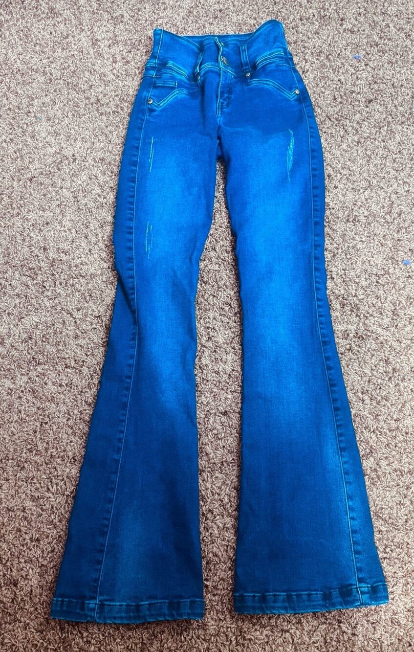 Columbian Nicolette Flare Leg Jeans Womens XS 24 Butt Lifting Bell Bottoms